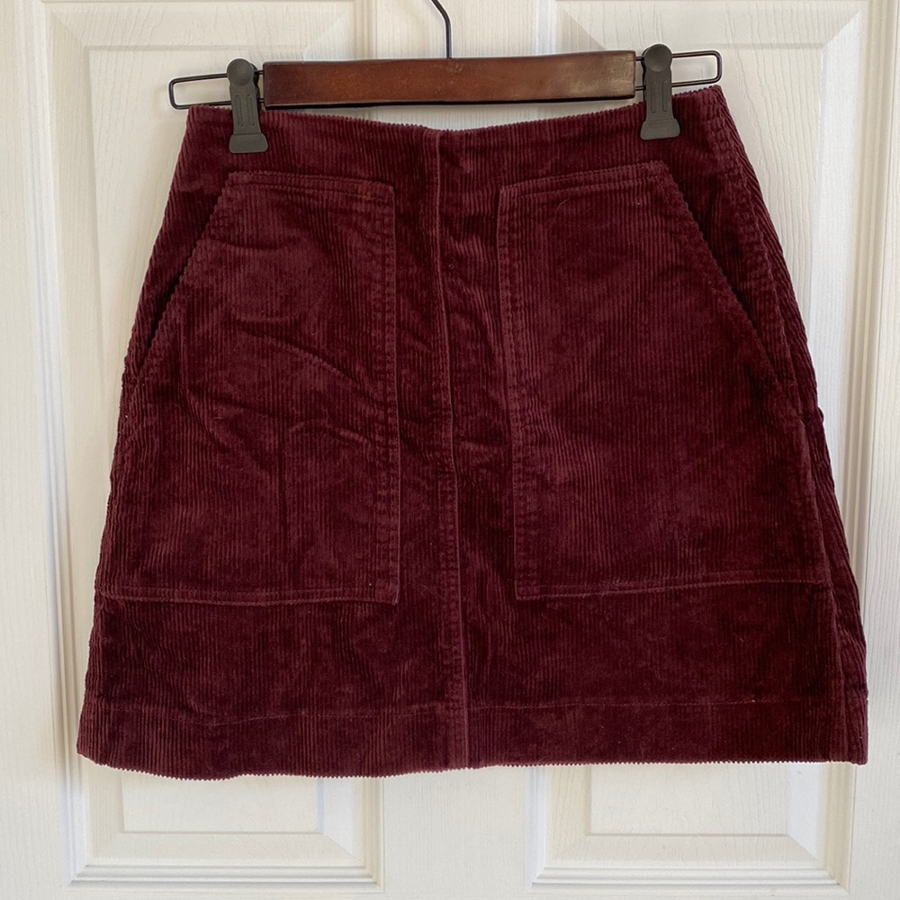 Corduroy Mini, Deep Eggplant Color, Size 4